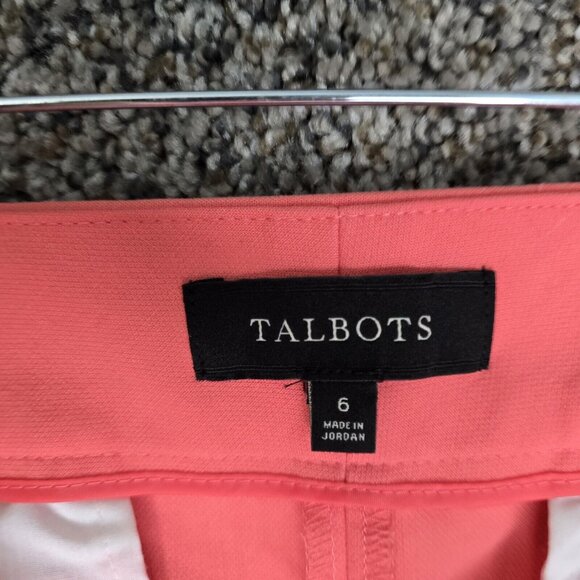 Talbots Pants Womens 6 Pink Signature Flat Front Zip Ankle Career Casual Ladies‎ - Picture 8 of 9